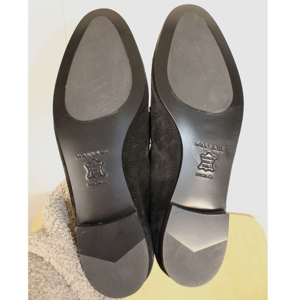 Margaux The Penny Black Suede Loafers Handmade in Spain NWOB Size 38 1/2N - Picture 4 of 8